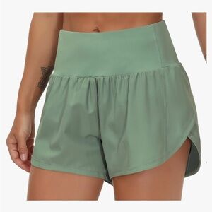 Green/ mint running shorts